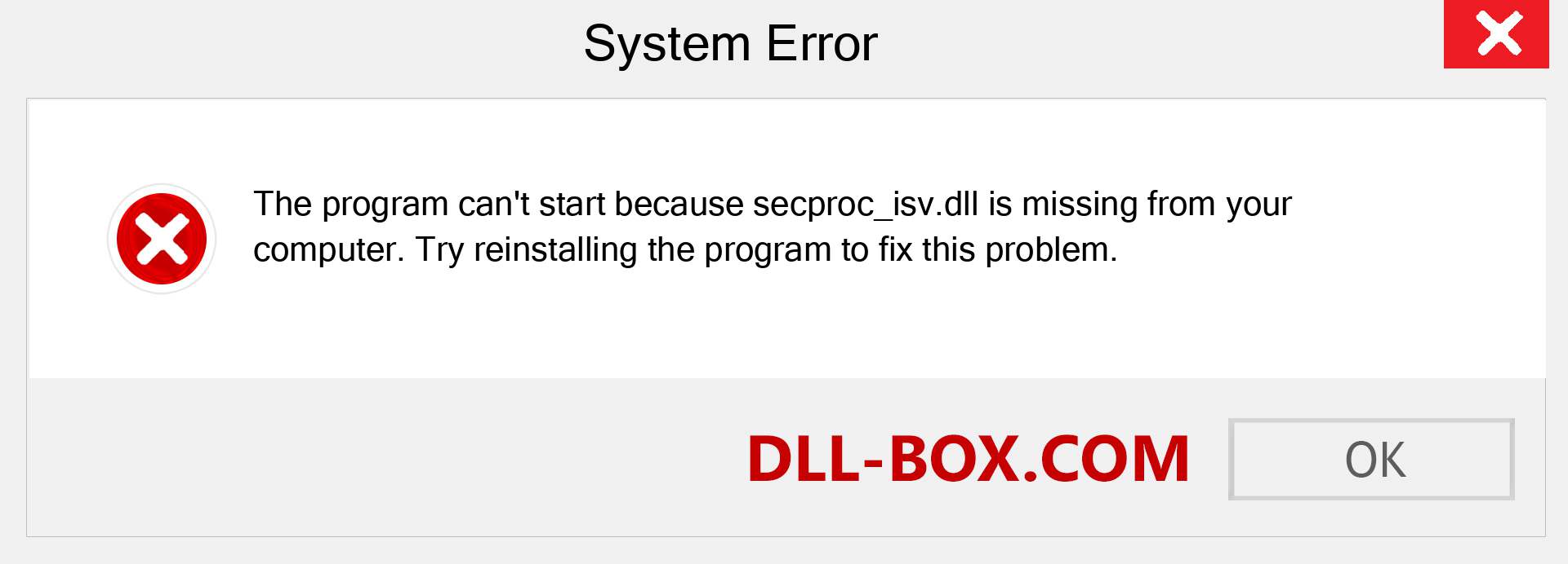  secproc_isv.dll file is missing?. Download for Windows 7, 8, 10 - Fix  secproc_isv dll Missing Error on Windows, photos, images